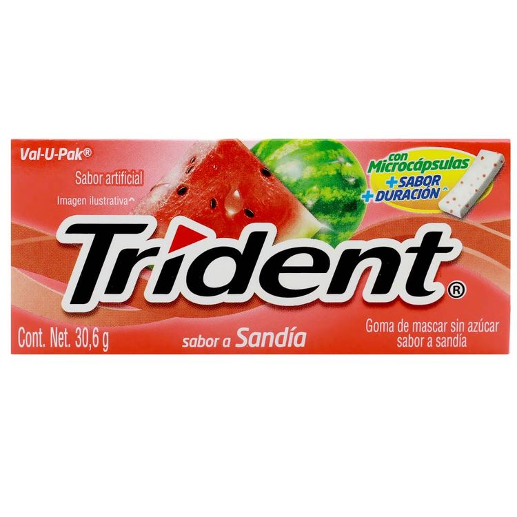 Chicle Trident Value Pack Sandia Sin Azucar x 30.6gtiendasjumbo.co