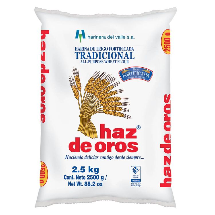 Harina De Trigo Tradicional Haz De Oros X 2500g Tiendasjumbo Co