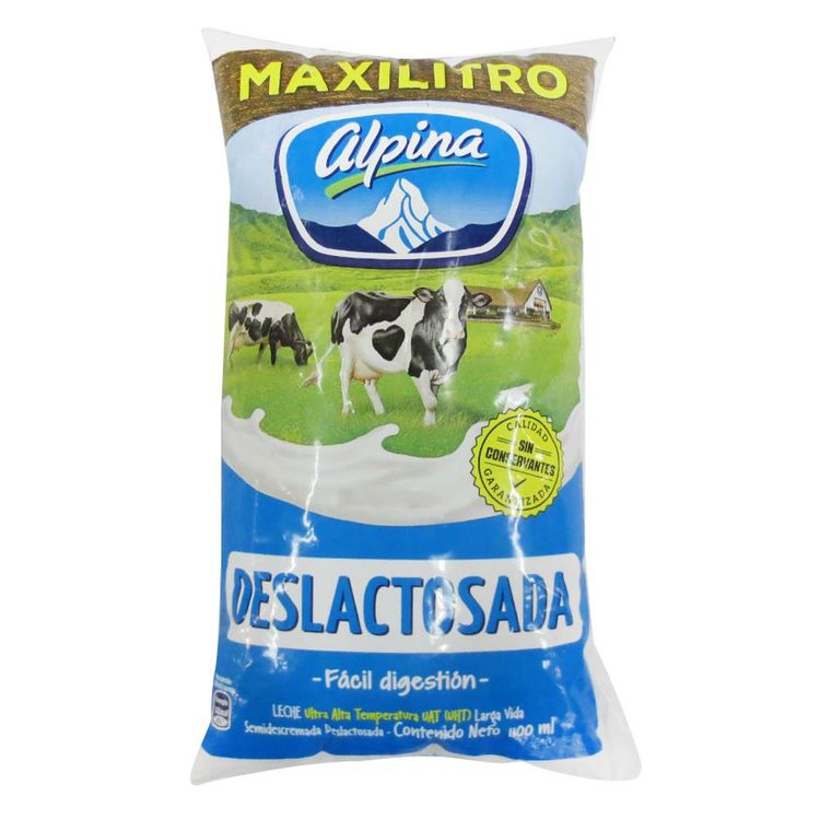 Leche Alpina Deslactosada Bolsa x 1100ml-tiendasjumbo.co - Jumbo Colombia