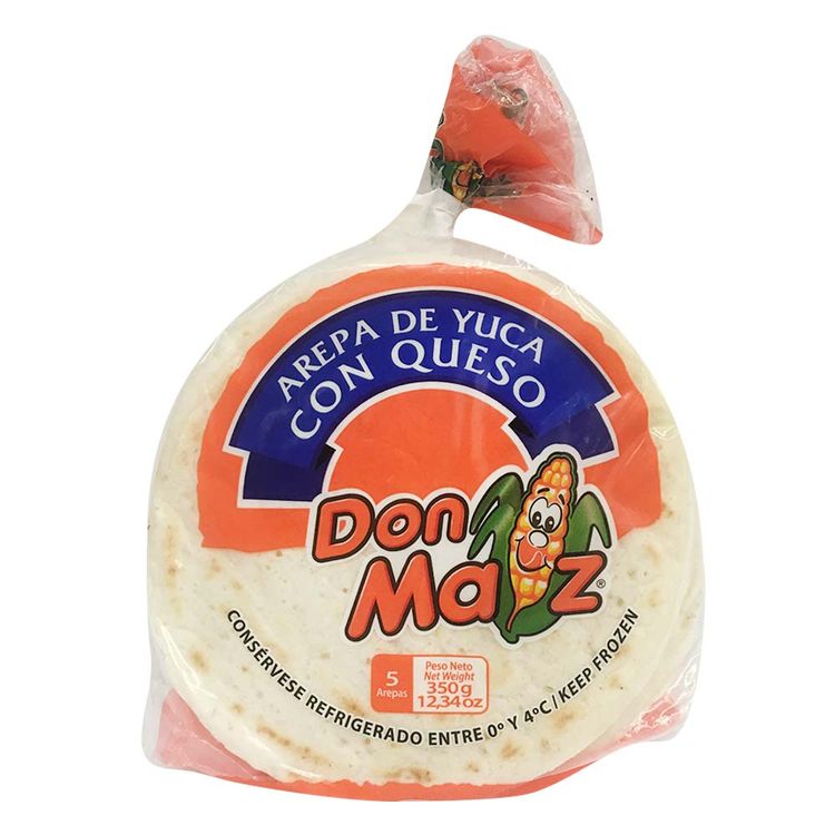 Arepa De Yuca Don Maiz X 5 Und X 350 G Jumbo Colombia