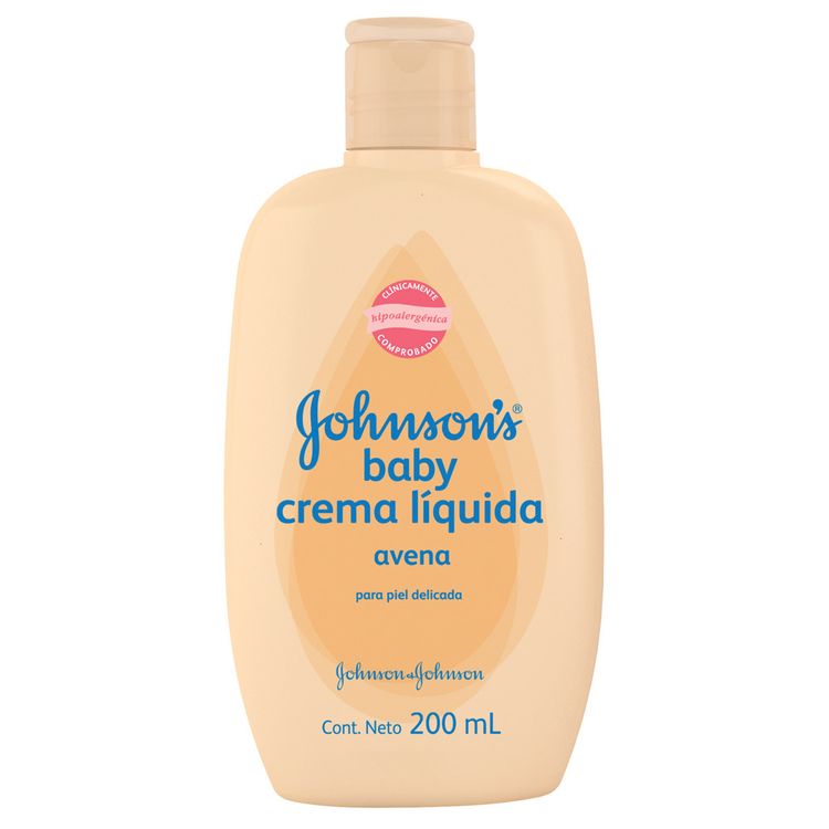 Crema Johnson's Baby líquida con avena natural x 200ml Jumbo Colombia