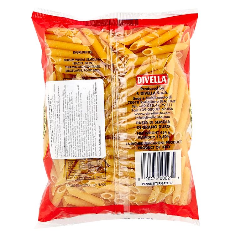 Pasta penne ziti rigate Divella x 454g.tiendasjumbo.co Jumbo Colombia