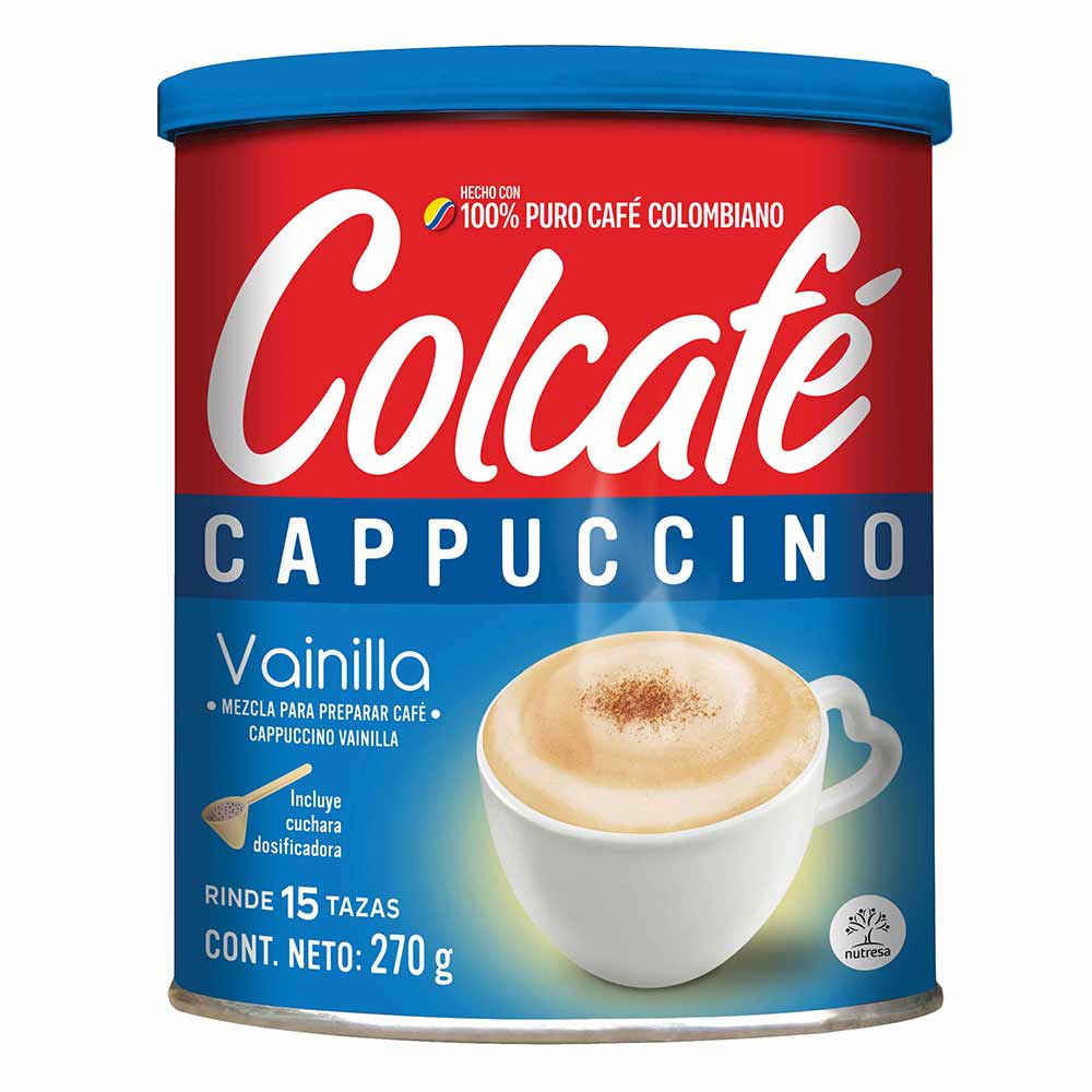 Café Cappuccino Vainilla Colcafé x 270 g. tiendasjumbo.co