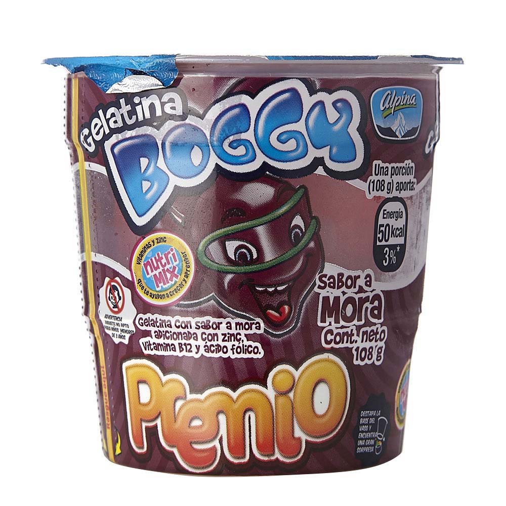Gelatina boggy mora premio x108g tiendasjumbo.co Jumbo Colombia