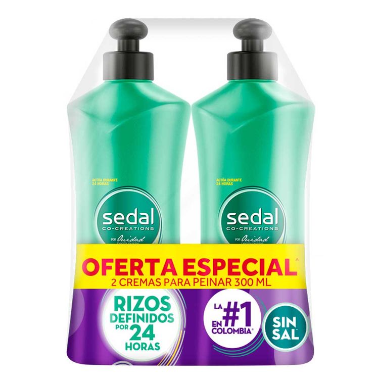 Crema Para Peinar Sedal Rizos Definidos X300ml Jumbo Colombia