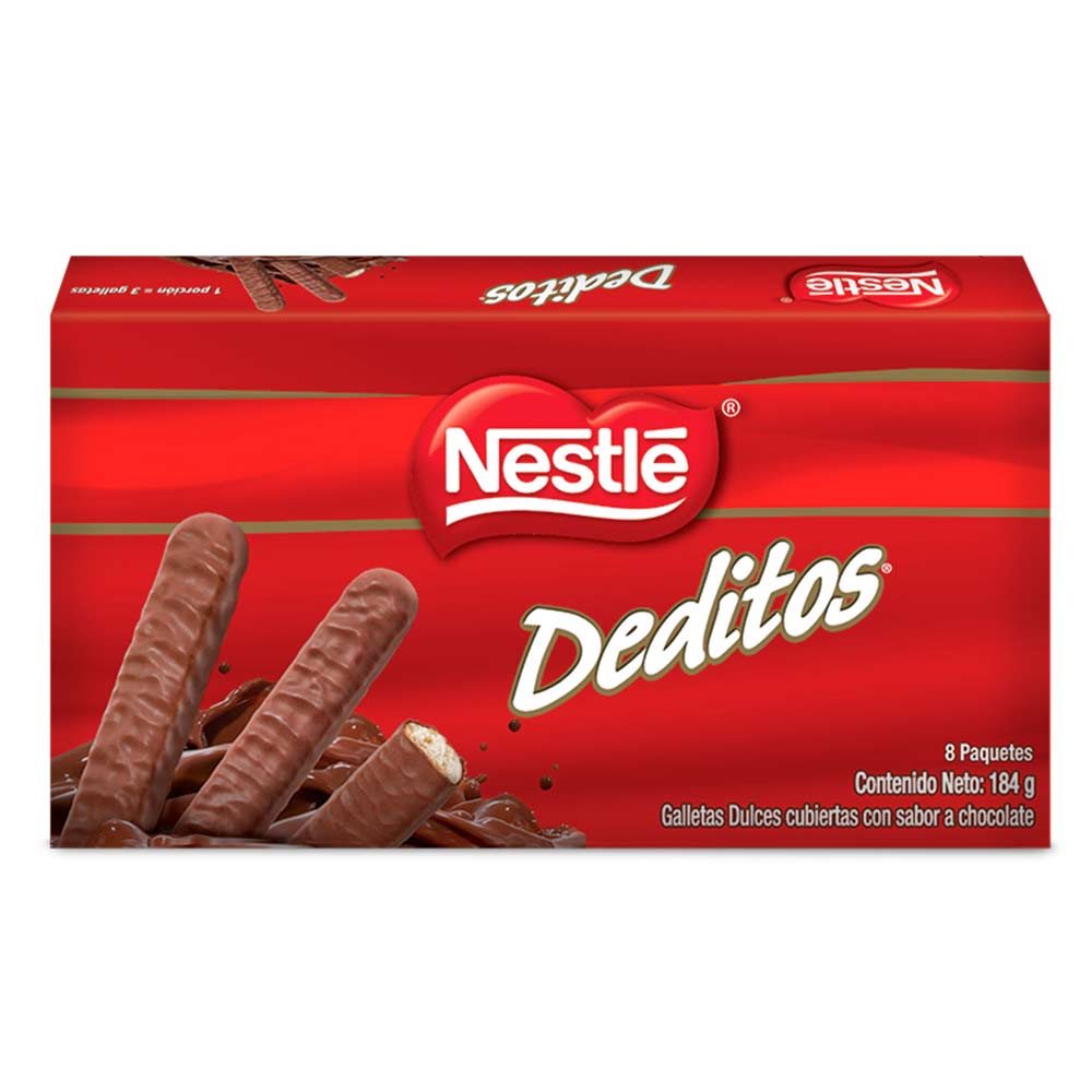 ahora tu Galletas Dulces Nestlé Deditos sabor a Chocolate x 184