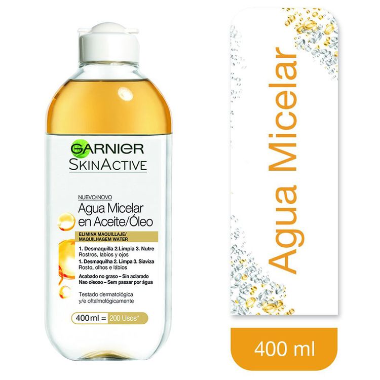 Agua Garnier Micelar Skinactive Aceite X400ml Jumbo Colombia