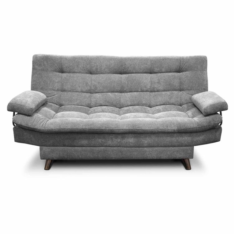 sofa cama carvallo lux 3 posiciones tela gris sofa cama carvallo lux 3 posiciones tela gris