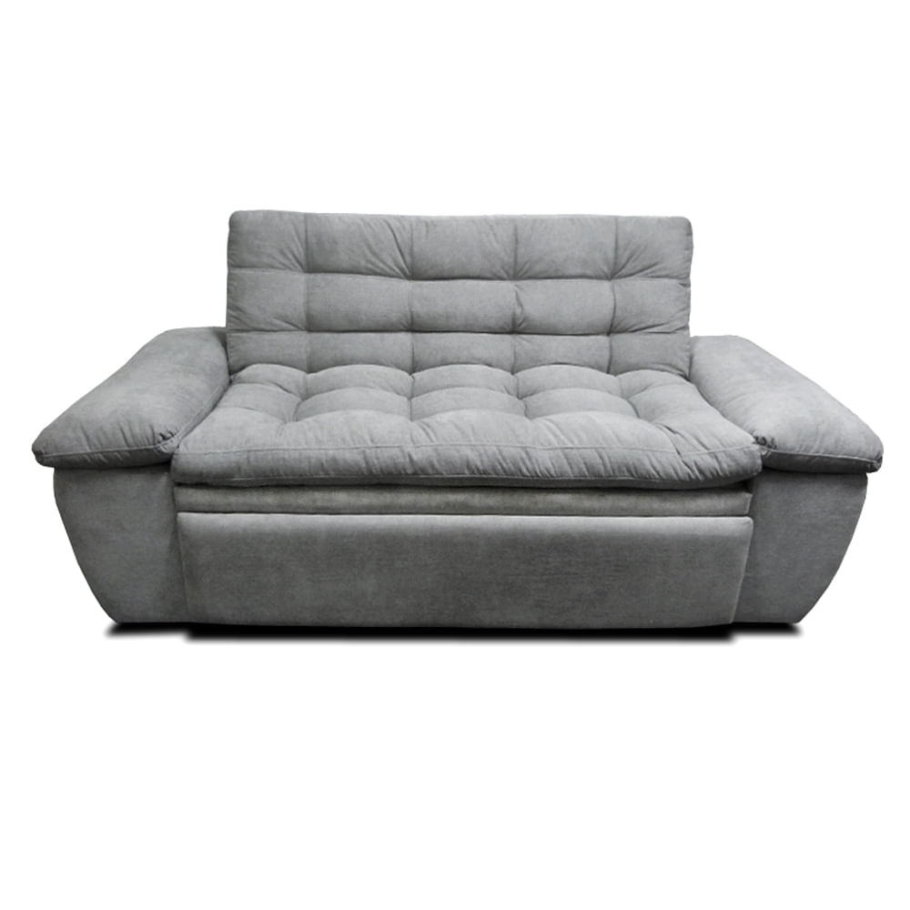 sofa cama mirano con pillow tela gris