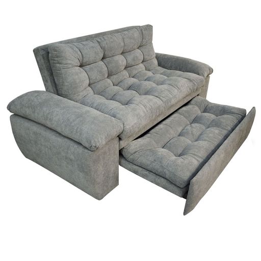 sofa cama mirano con pillow tela gris