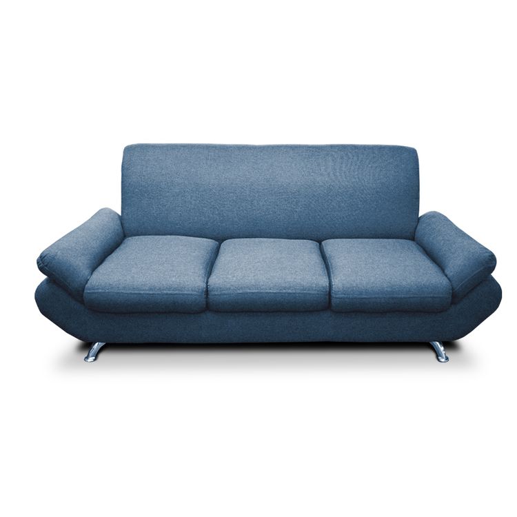 sofa jade 3 puestos lino azul