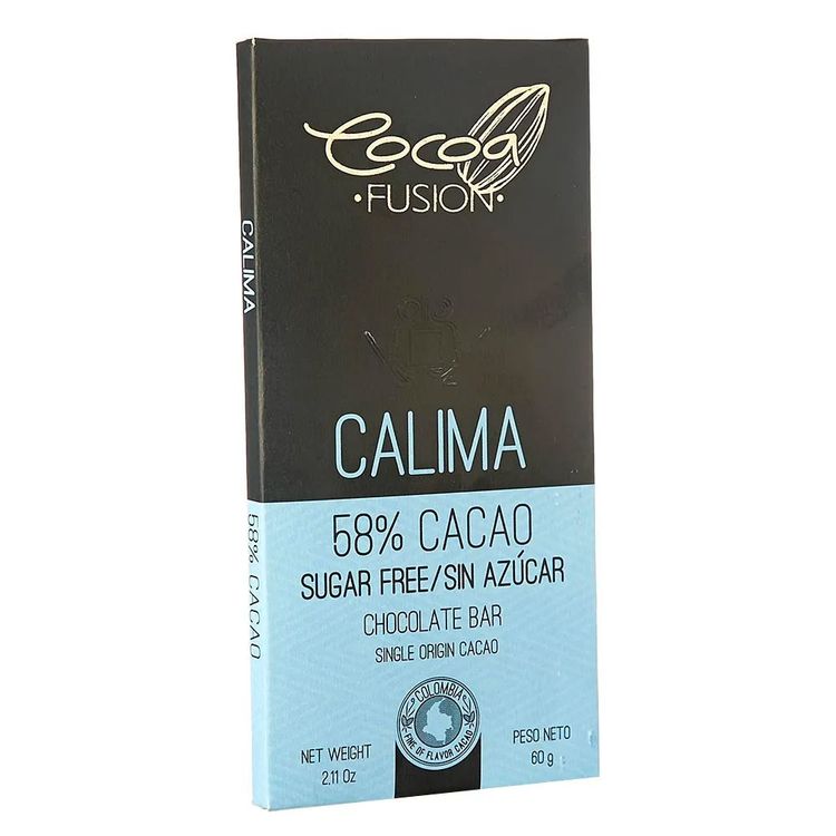 Chocolate cocoa Fusion sin azucar calima barra x 60 gtiendasjumbo.co