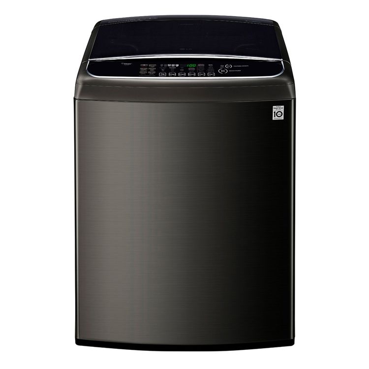 lavadora lg hedd carga superior 19kg wt19bss6h turbowash3d black steel
