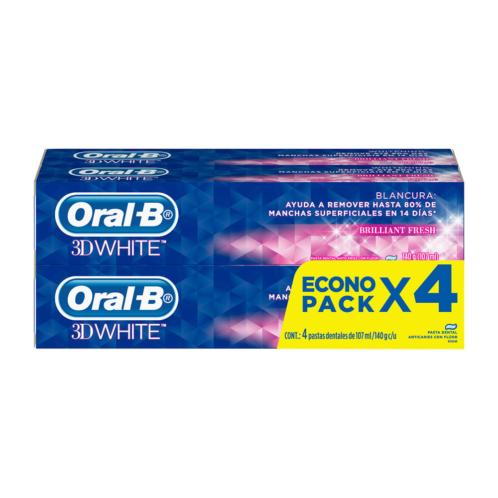 Crema Dental 3d White Oral B X 4 Unds X 107ml Precio Especial Tiendasjumbo Co Jumbo Colombia