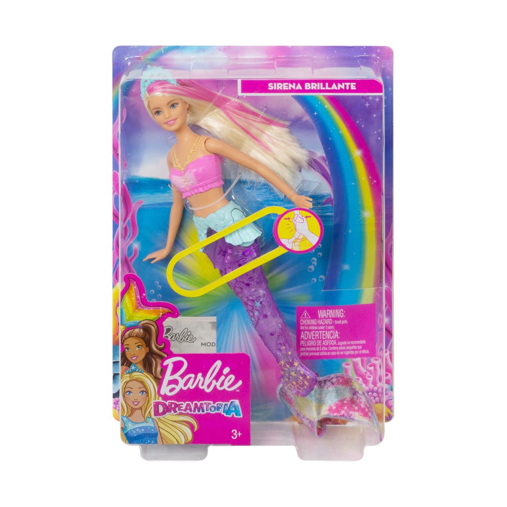 barbie vestido brillante y unicornio