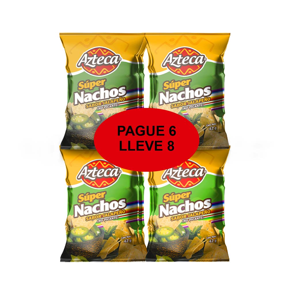 Súper nachos Azteca jalapeño x42g Jumbo Colombia