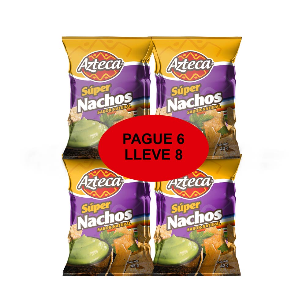 Súper nachos Azteca natural x42g Jumbo Colombia