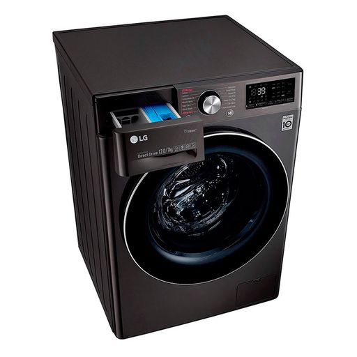 lavadora secadora lg 12kg carga frontal vivace wd12bvc2s6c negro