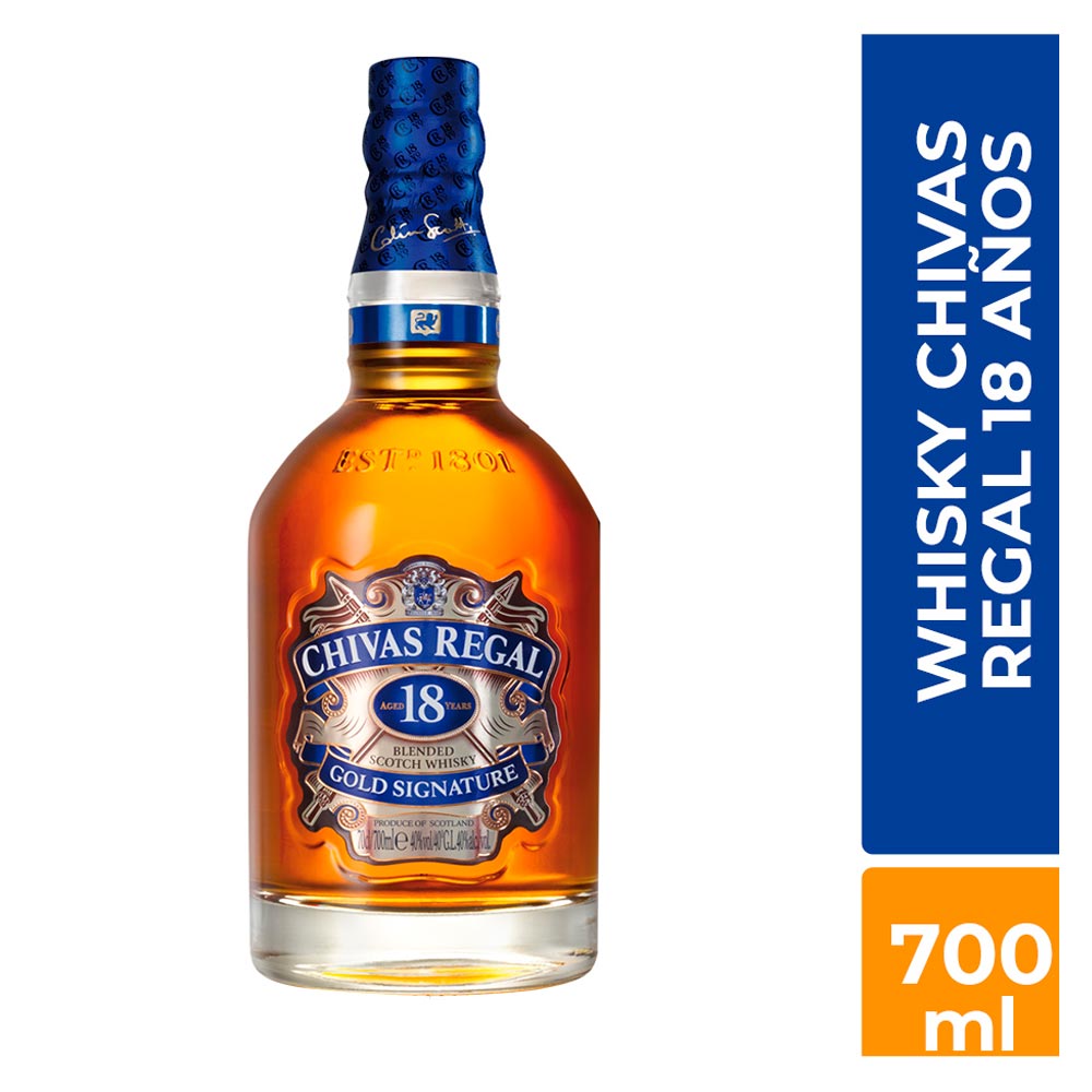 Whisky Chivas Regal 18 Anos Botella X 700 Ml Jumbo Colombia
