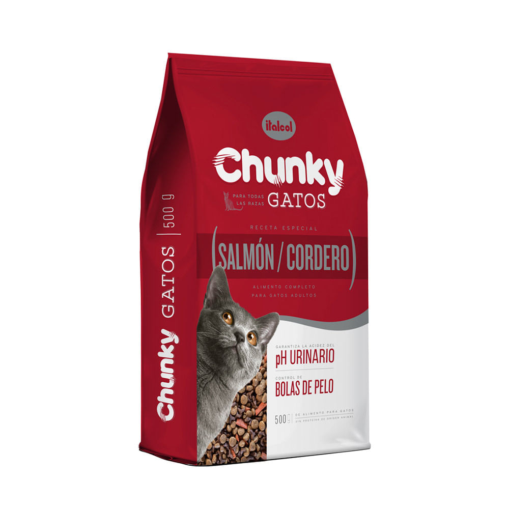 Alimento Chunky Gatos Salmon Y Cordero X 500 G Tiendasjumbo Co