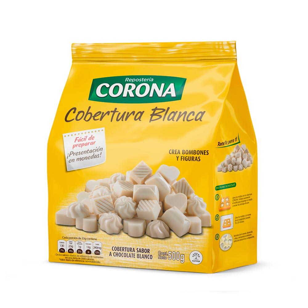 Cobertura Corona Chocolate Blanco x 500 G Jumbo Colombia