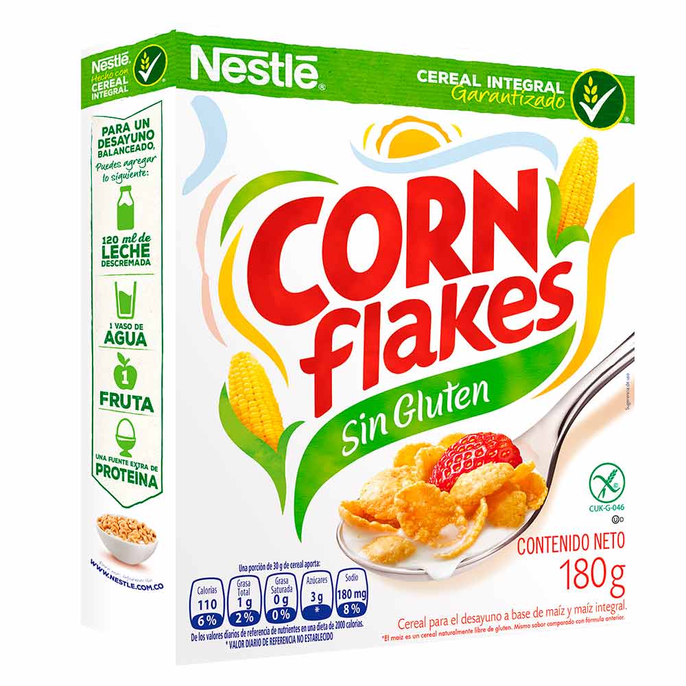 Cereal Corn Flakes Sin Gluten x 180g Jumbo Colombia
