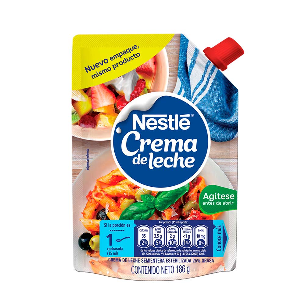 Crema de Leche Nestlé Bolsa x186 g Jumbo Colombia