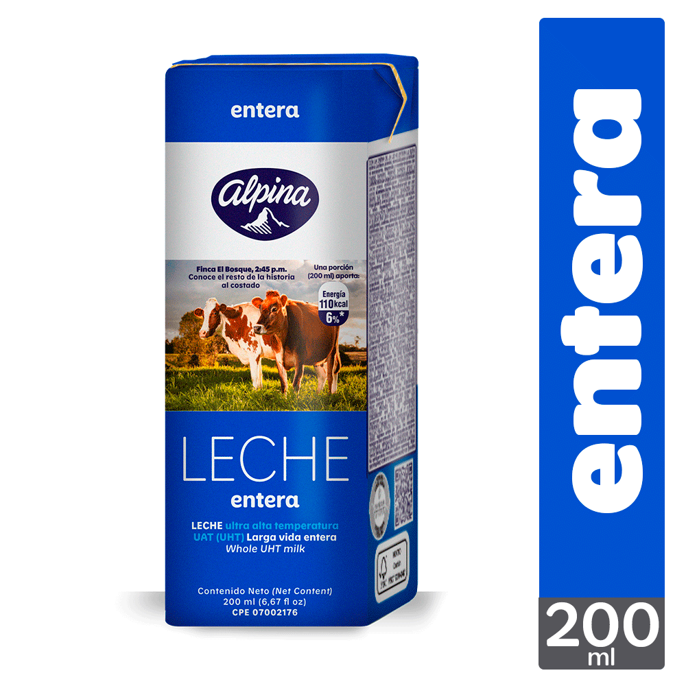 Leche Alpina entera x 200 ml - Jumbo Colombia