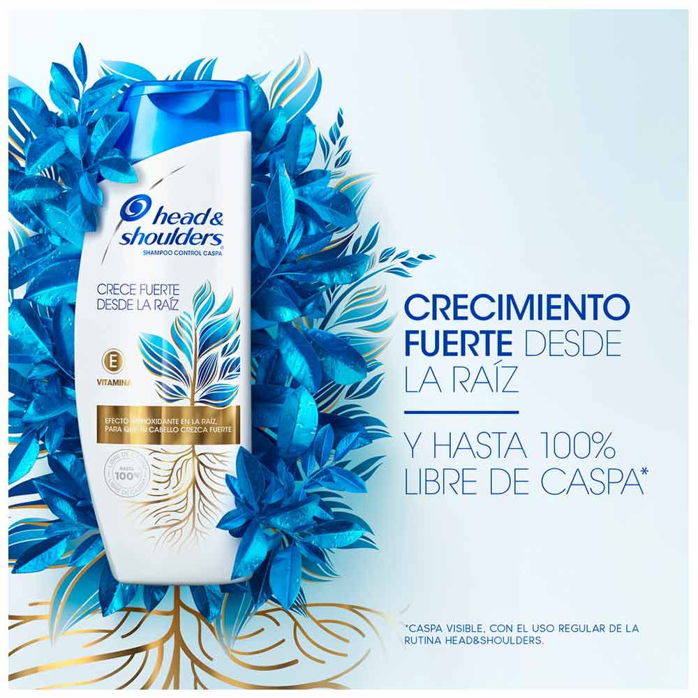 Shampoo Head & Shoulders Crece Fuerte Desde La Raíz x180ml Jumbo Colombia