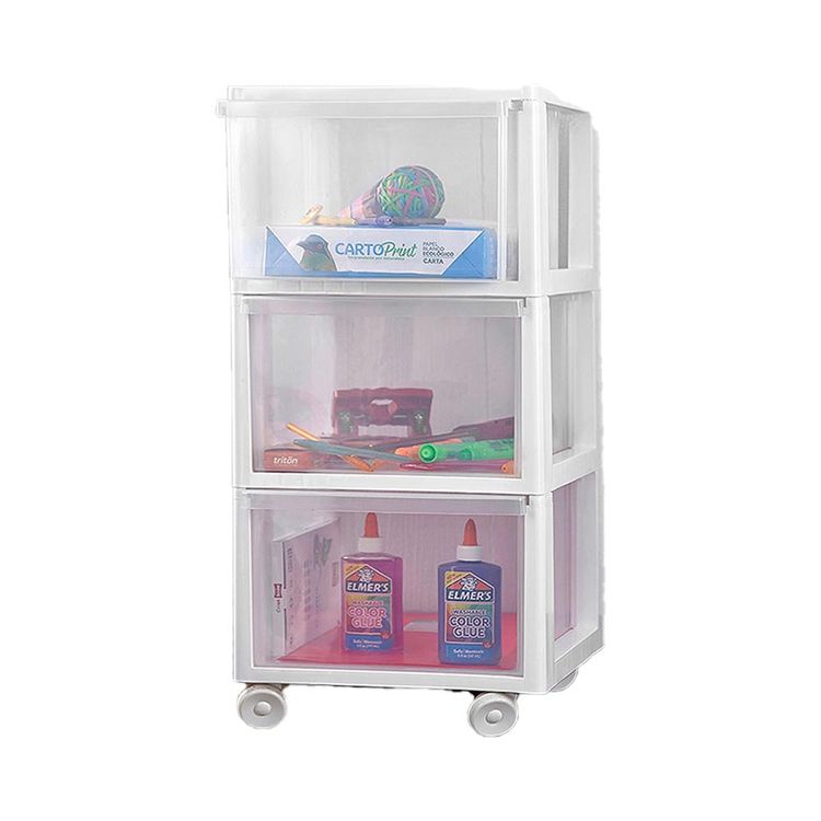 Cajonera x3 Cajones Ruedas Negra Jumbo Colombia