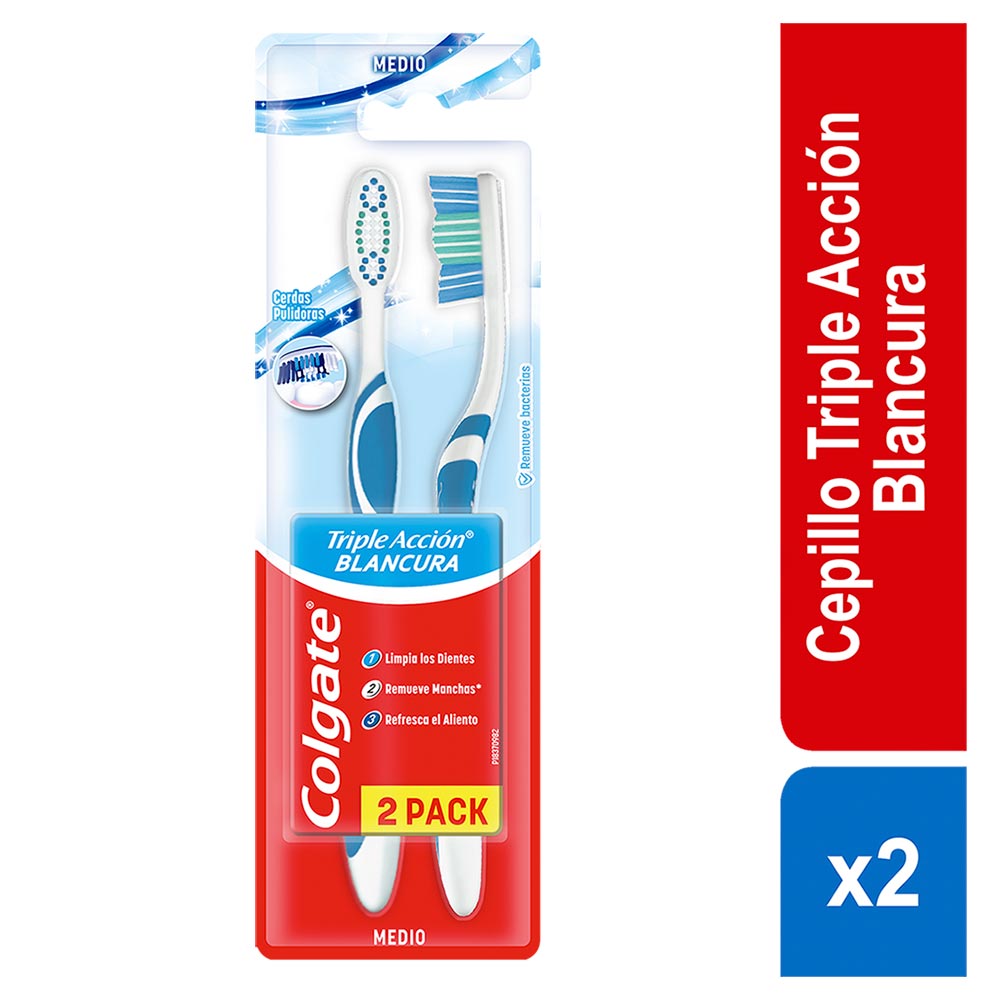 Cepillo Dental Colgate Triple Acción Blancura X2und - Jumbo Colombia