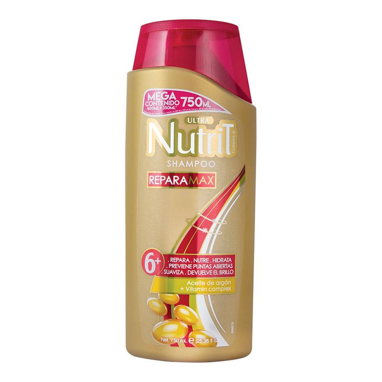 Shampoo Nutrit reparamax aceite argán x750ml Jumbo Colombia